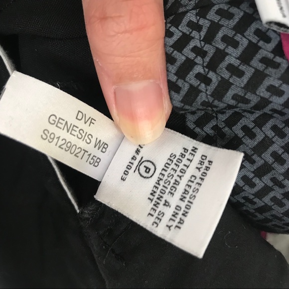 DVF Black Genesis Cropped Trousers Pants - Picture 5 of 7